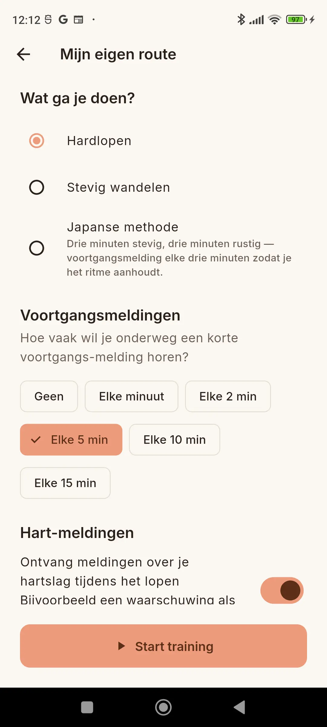 Voorkeuren vooraf