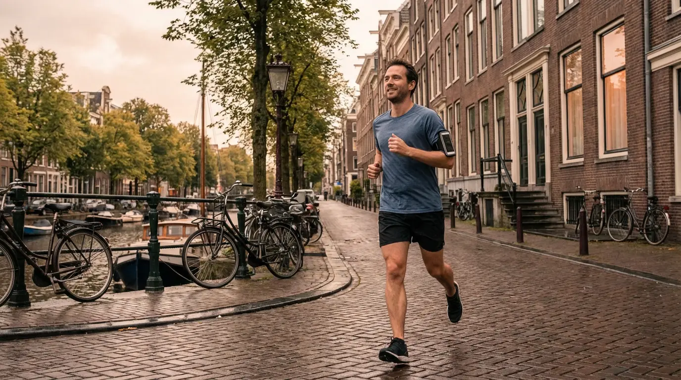 Hardloper in de stad